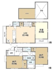 細田1丁目貸家の物件間取画像